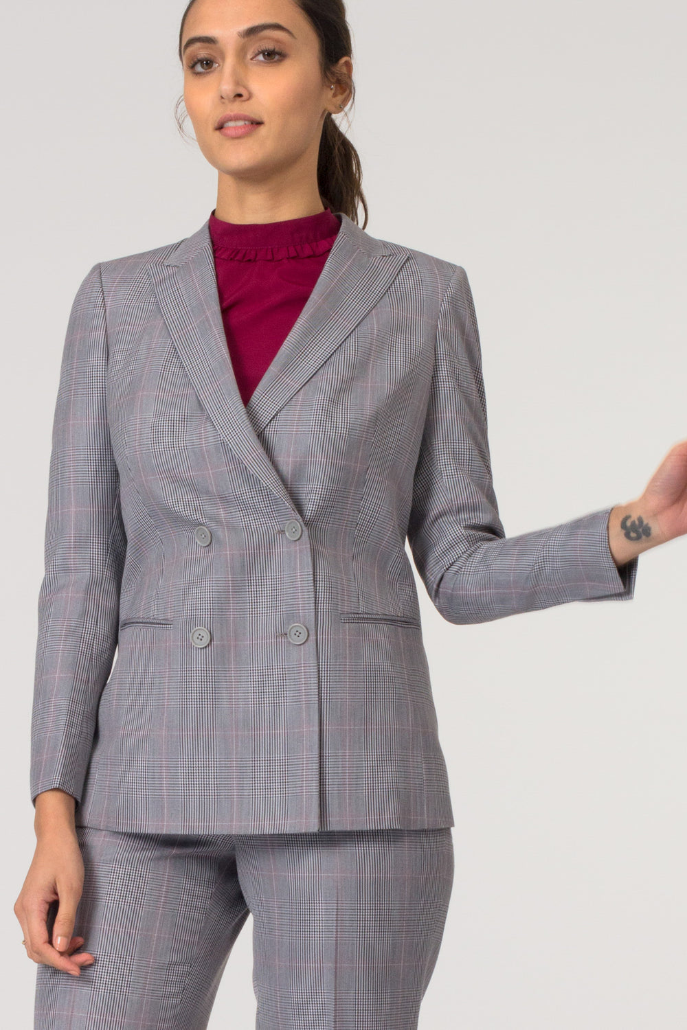 Pinstripes Asymmetric Blazer  Trousers Suit  Buy Fashion Wholesale in The  UK